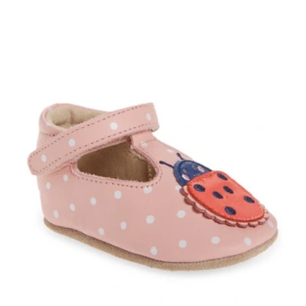 Baby Boden - Critter Appliqué Mary Jane Shoe In Pink Ladybird - size 6-12 months